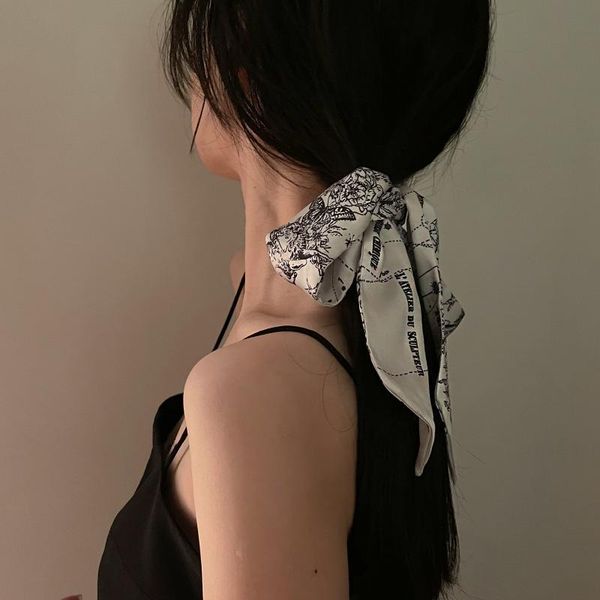 hair clips & barrettes aomu french retro white flowers constellation narrow silk scarf smooth irregular geometric long bow ribbon for women, Golden;silver 
hair clips & barrettes aomu french retro white flowers constellation narrow silk scarf smooth irregular geometric long bow ribbon for women, Golden;silver