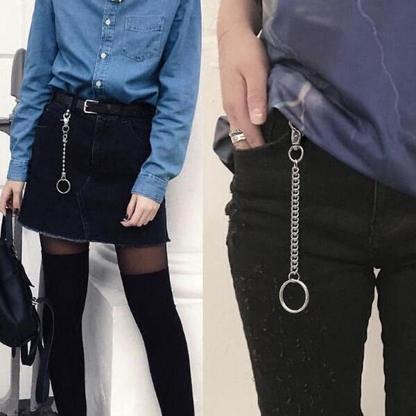 keychains street long big ring chain rock punk trousers hipster pant jean keychain clip keyring hiphop beads accessories, Silver
keychains street long big ring chain rock punk trousers hipster pant jean keychain clip keyring hiphop beads accessories, Silver