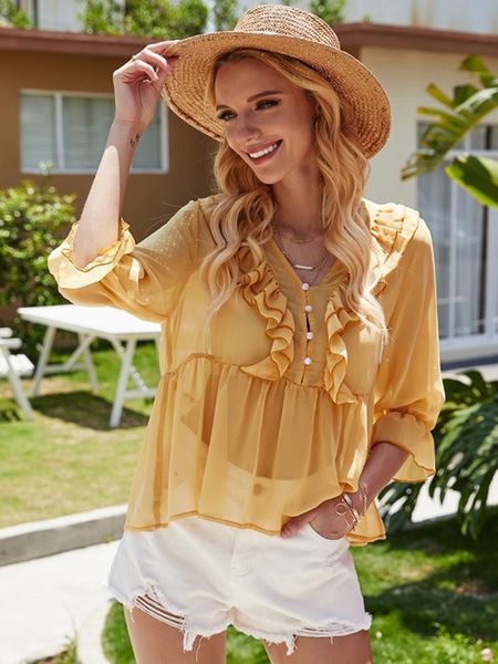women's blouses & shirts women yellow 2021 chic ladies streetwear loose shirt female outfit girls long sleeve casual, White
women's blouses & shirts women yellow 2021 chic ladies streetwear loose shirt female outfit girls long sleeve casual, White
