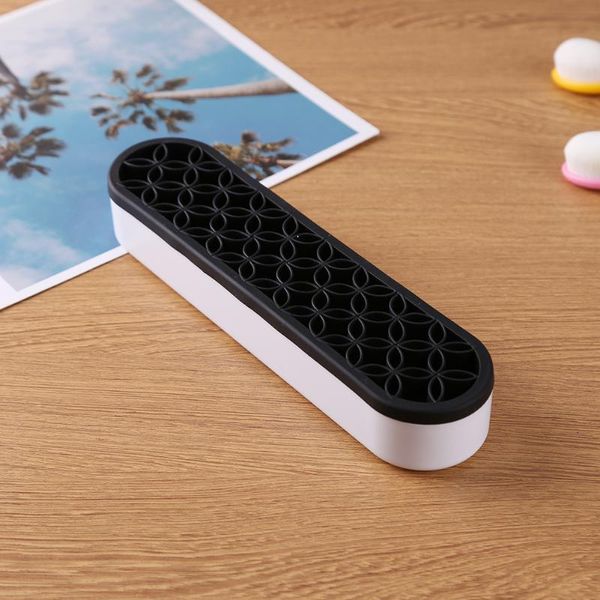 hooks & rails brush drying rack shelf makeup silicone tools storage multi-grids beauty cosmetic organizer
hooks & rails brush drying rack shelf makeup silicone tools storage multi-grids beauty cosmetic organizer
