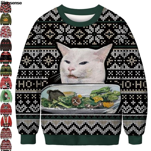 men's sweaters men women ugly christmas jumpers 3d funny printed autumn winter xmas clothing pullover holiday party sweatshirt, White;black
men's sweaters men women ugly christmas jumpers 3d funny printed autumn winter xmas clothing pullover holiday party sweatshirt, White;black