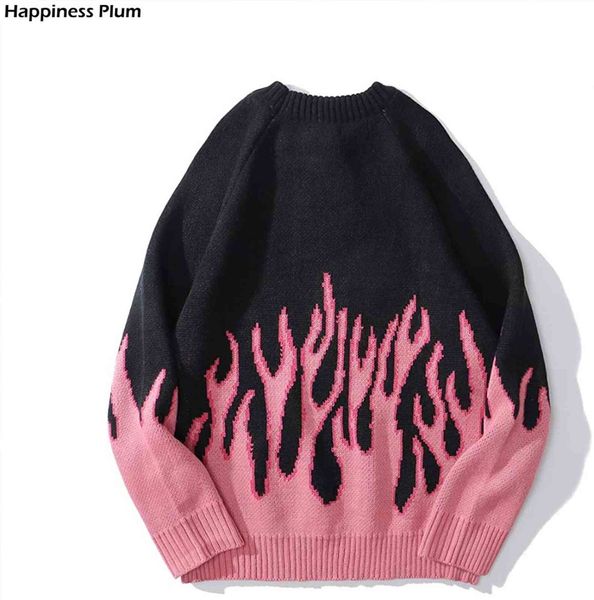 men's sweaters streetwear retro women pink flame knitted pullover sweater hip hop new pull over casual harajuku sweatshirts, White;black
men's sweaters streetwear retro women pink flame knitted pullover sweater hip hop new pull over casual harajuku sweatshirts, White;black