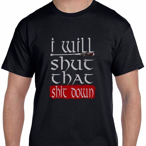 men's t-shirts i will shut that negan lucille tv series walking t-shirt fashion t shirt tee short sleeve mens formal shirts, White;black
men's t-shirts i will shut that negan lucille tv series walking t-shirt fashion t shirt tee short sleeve mens formal shirts, White;black
