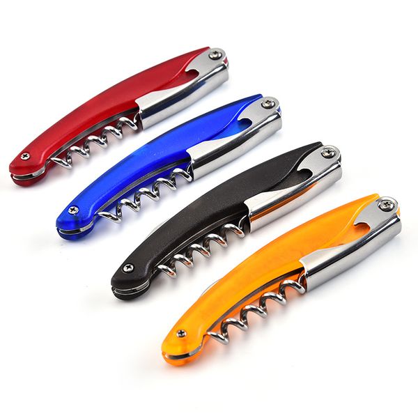 3 in 1 wine bottle opener multi function corkscrew stainless steel creative double hinge handle openers knife home kitchen supplies dhl free 
3 in 1 wine bottle opener multi function corkscrew stainless steel creative double hinge handle openers knife home kitchen supplies dhl free
