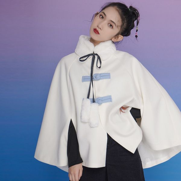 2021 new imported winter coat female chinese style cloak coat embroidery tang suit plate buttons white hanfu cloak 11873, Red
2021 new imported winter coat female chinese style cloak coat embroidery tang suit plate buttons white hanfu cloak 11873, Red