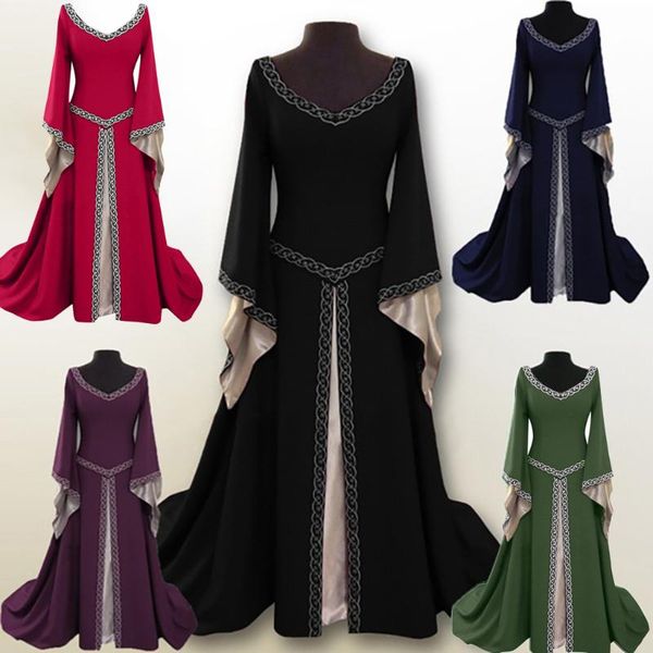 casual dresses women's long sleeve v-neck dress medieval floor length cosplay ladies retro style solid color flared princess, Black;gray
casual dresses women's long sleeve v-neck dress medieval floor length cosplay ladies retro style solid color flared princess, Black;gray