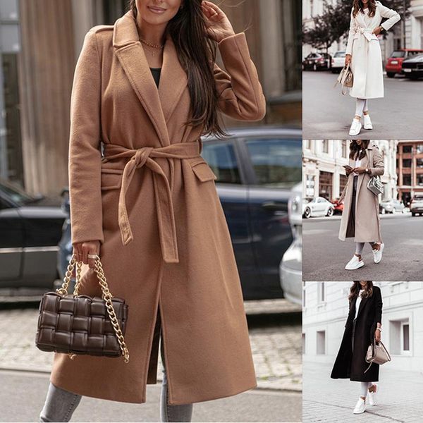 women's wool & blends elegant turn-down collar women outwear fashion double breasted autumn winter long cardigan ol style solid warm wo, Black
women's wool & blends elegant turn-down collar women outwear fashion double breasted autumn winter long cardigan ol style solid warm wo, Black