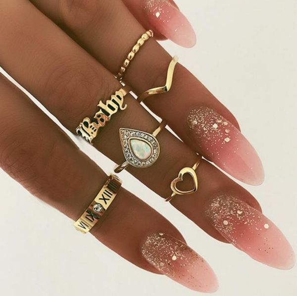 cluster rings boho vintage set for women gold star midi moon opal crystal finger ring 2021 female bohemian aesthetics jewelry gifts, Golden;silver
cluster rings boho vintage set for women gold star midi moon opal crystal finger ring 2021 female bohemian aesthetics jewelry gifts, Golden;silver