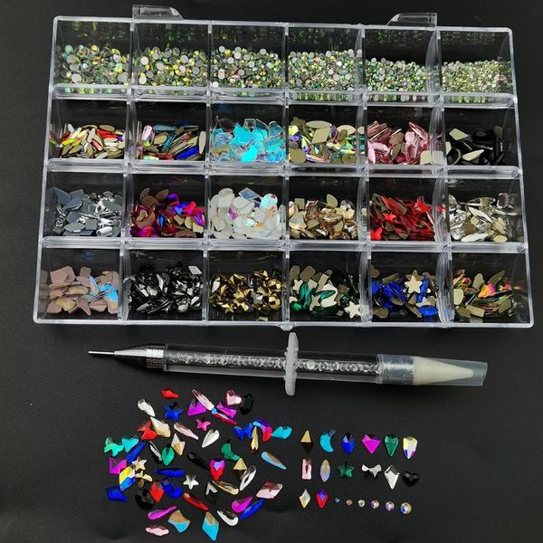 nail art decorations mixed ab glass crystal diamond in grids 24 shapes and ss3-ss16 flatback rhinestone set with 1 pick up pen, Silver;gold
nail art decorations mixed ab glass crystal diamond in grids 24 shapes and ss3-ss16 flatback rhinestone set with 1 pick up pen, Silver;gold