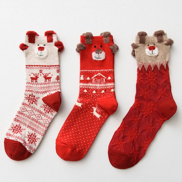 caramella christmas girl's socks 3 pairs/lot with red lovely animals in autumn and winter cotton stocking for children & female, Black;white
caramella christmas girl's socks 3 pairs/lot with red lovely animals in autumn and winter cotton stocking for children & female, Black;white