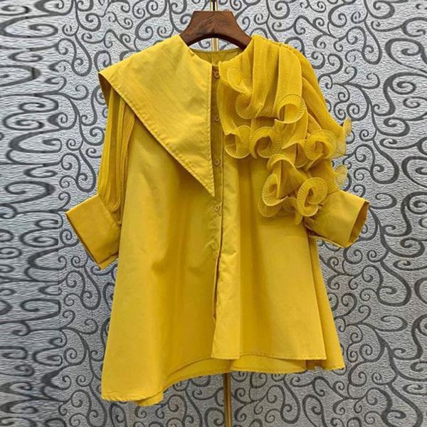 women's blouses & shirts fashion designer solid shirt women yellow white green asymmetrical ruffles single breasted elegant xxxl
women's blouses & shirts fashion designer solid shirt women yellow white green asymmetrical ruffles single breasted elegant xxxl