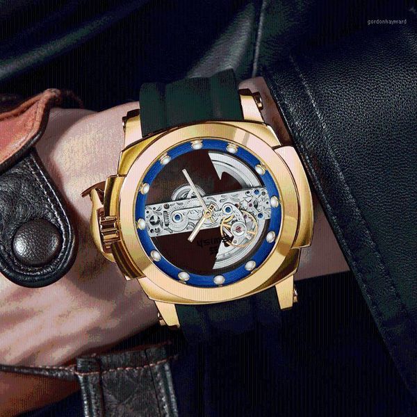 wristwatches gold men watch brand mens mechanical watches automatic tourbillon skeleton luminous wristwatch sport relogio masculino, Slivery;brown
wristwatches gold men watch brand mens mechanical watches automatic tourbillon skeleton luminous wristwatch sport relogio masculino, Slivery;brown