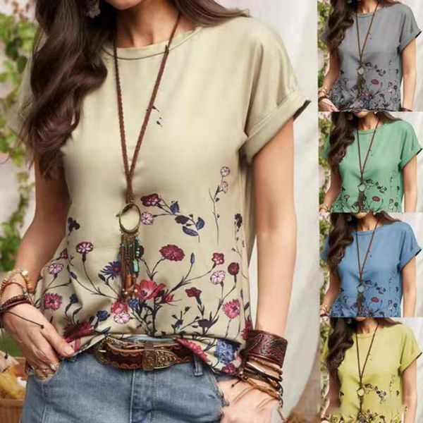 women's t-shirt women fashion casual colorful smooth loose round neck floral printed short sleeve tee shirt plus size 3xl, White
women's t-shirt women fashion casual colorful smooth loose round neck floral printed short sleeve tee shirt plus size 3xl, White