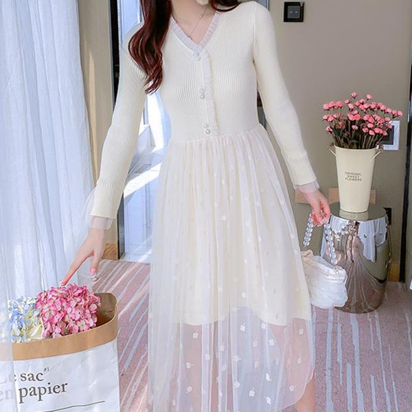 casual dresses 2021 autumn winter korean fashion mesh patchwork slim knitted midi dress vintage elegant long sleeve vestido de mujer, Black;gray
casual dresses 2021 autumn winter korean fashion mesh patchwork slim knitted midi dress vintage elegant long sleeve vestido de mujer, Black;gray