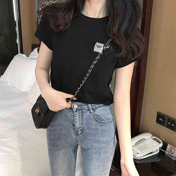 summer embroidery short sleeve t-shirt fashion women o collar slim all-match bops summer plus size 210507, White
summer embroidery short sleeve t-shirt fashion women o collar slim all-match bops summer plus size 210507, White