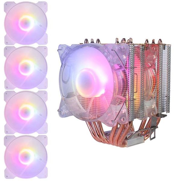 copper tube cpu radiator chassis fan synchronous lighting 1150amd1366 2011 crystal light dual + fans & coolings
copper tube cpu radiator chassis fan synchronous lighting 1150amd1366 2011 crystal light dual + fans & coolings