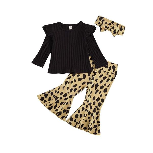 clothing sets 0-3y fashion born baby girl long sleeve cotton t-shirt leopard flared pant bell bottom headband 3pcs girls set, White
clothing sets 0-3y fashion born baby girl long sleeve cotton t-shirt leopard flared pant bell bottom headband 3pcs girls set, White