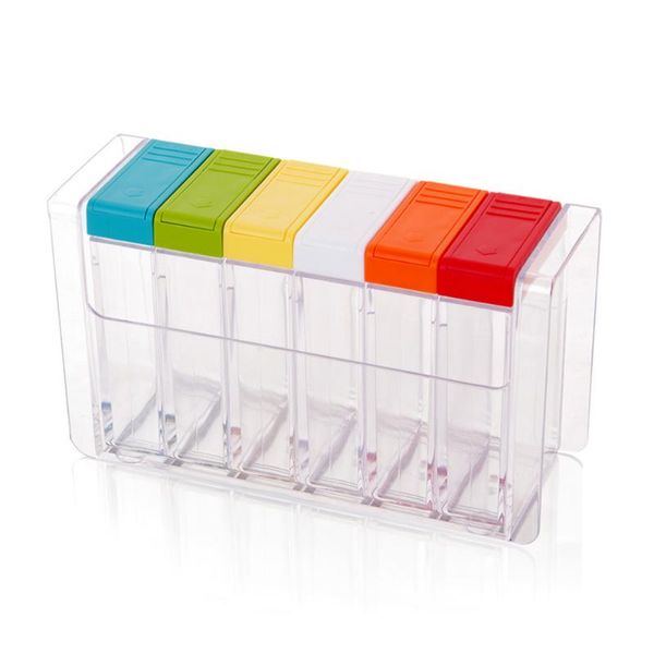 storage bottles & jars kitchen supplies transparent plastic seasoning box bottle six-piece suit salt msg jar
storage bottles & jars kitchen supplies transparent plastic seasoning box bottle six-piece suit salt msg jar