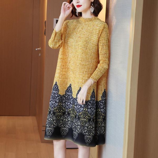 casual dresses plus size autumn dress women 2021 loose stretch miyake pleated three quarter sleeve patchwork printed for 45-75kg, Black;gray
casual dresses plus size autumn dress women 2021 loose stretch miyake pleated three quarter sleeve patchwork printed for 45-75kg, Black;gray