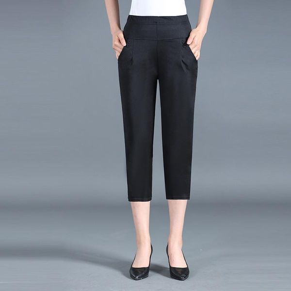 middle-aged and elderly women's casual pants summer thin elastic waist mother calf-length plus size 5xl w2066 & capris, Black;white
middle-aged and elderly women's casual pants summer thin elastic waist mother calf-length plus size 5xl w2066 & capris, Black;white
