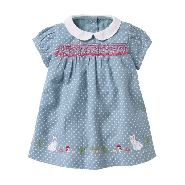 little maven dress summer baby girls rabbit applique children clothes brand kids cotton short sleeve es 211130, Blue;red
little maven dress summer baby girls rabbit applique children clothes brand kids cotton short sleeve es 211130, Blue;red