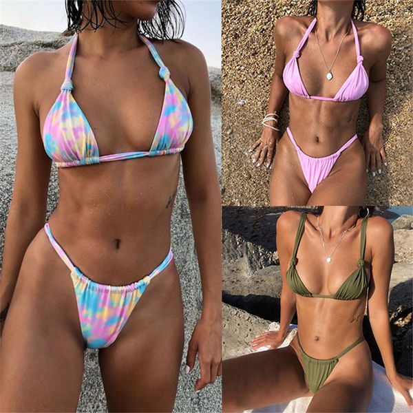 bikini set 2021 halter swimsuit string swimwear women bathers knot biquini solid bathing suit two piece set micro biquini
bikini set 2021 halter swimsuit string swimwear women bathers knot biquini solid bathing suit two piece set micro biquini