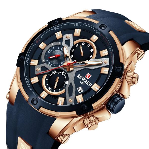wristwatches 2021 reward mens watches blue waterproof chronograph sport watch quartz men wristwatch relogio masculino, Slivery;brown
wristwatches 2021 reward mens watches blue waterproof chronograph sport watch quartz men wristwatch relogio masculino, Slivery;brown