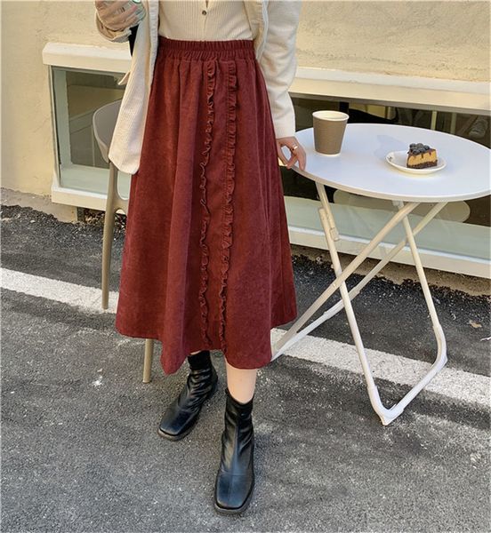 skirt all-match red wine with wood ears mid-female length autumn and winter casual fashion loose mujer faldas y1436 8d5q, Black
skirt all-match red wine with wood ears mid-female length autumn and winter casual fashion loose mujer faldas y1436 8d5q, Black