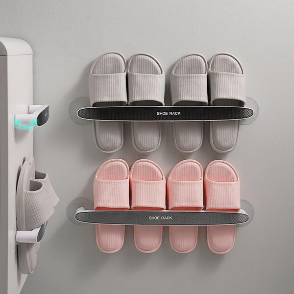 bathroom slippers rack wall-mounted plastic shoe storage simple daily double clothing & wardrobe
bathroom slippers rack wall-mounted plastic shoe storage simple daily double clothing & wardrobe