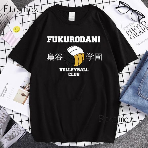 men's t-shirts men t shirts anime haikyuu cotton summer casual printed fukurodani volleyball club oversize female o neck black, White;black 
men's t-shirts men t shirts anime haikyuu cotton summer casual printed fukurodani volleyball club oversize female o neck black, White;black