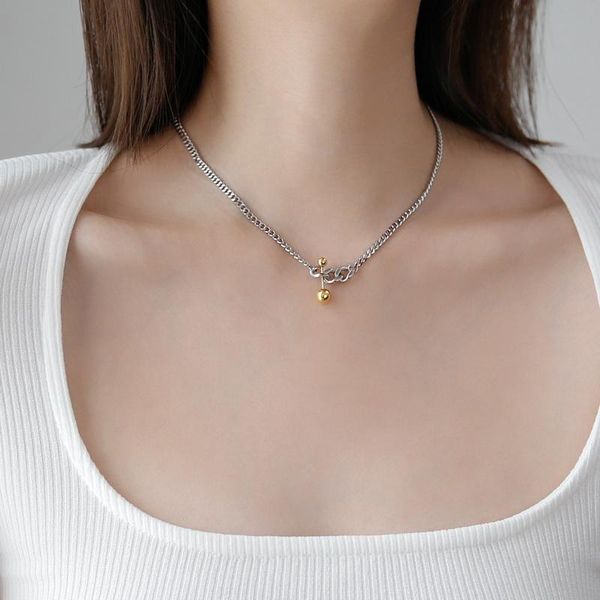 18k gold hip-hop thick chain dumbbell pendant necklace fashion titanium stainless steel jewelry woman accessory not fade necklaces, Silver
18k gold hip-hop thick chain dumbbell pendant necklace fashion titanium stainless steel jewelry woman accessory not fade necklaces, Silver