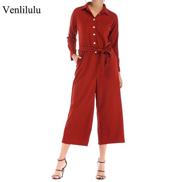 women's jumpsuits & rompers autumn spring long jumpsuit women loose lace up sleeve female button office ladies pocket pants, Black;white
women's jumpsuits & rompers autumn spring long jumpsuit women loose lace up sleeve female button office ladies pocket pants, Black;white