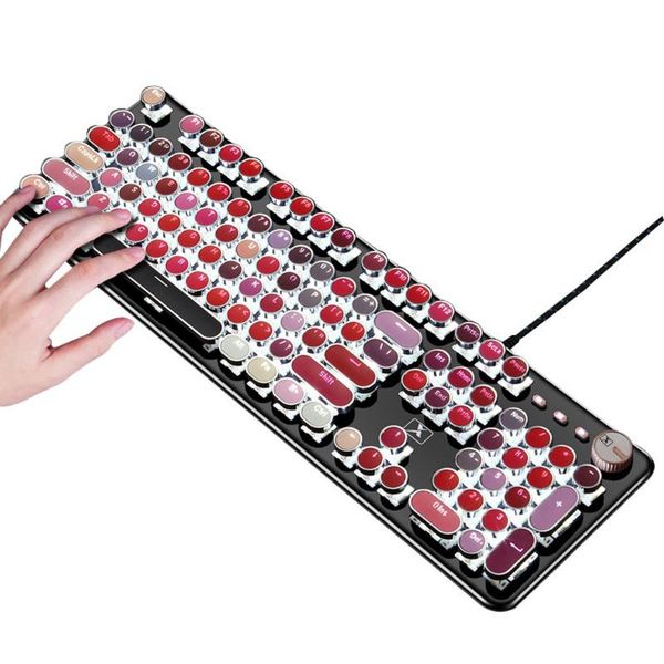 mechanical metal gaming wired 104 keys punk usb lipstick keyboard game keyboards for computer
mechanical metal gaming wired 104 keys punk usb lipstick keyboard game keyboards for computer