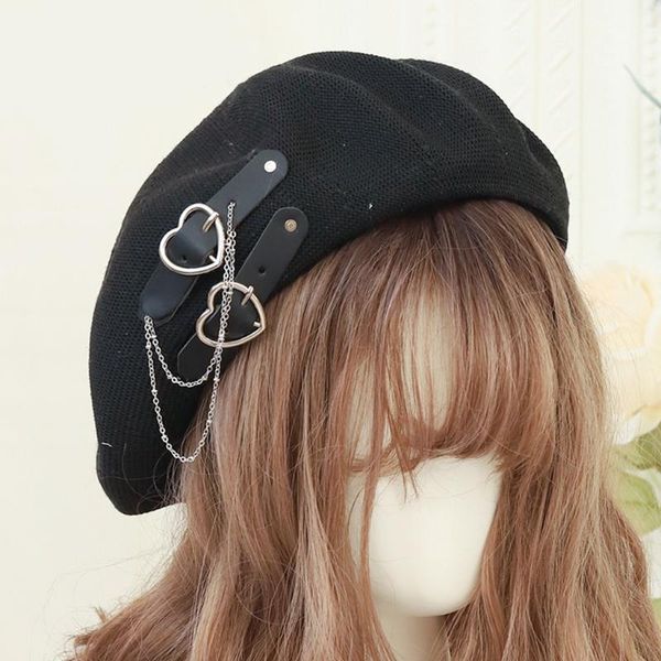 berets fashion beret breathable lolita hat nylon girl women classic girls heart buckle jk sweet cool female hair, Blue;gray
berets fashion beret breathable lolita hat nylon girl women classic girls heart buckle jk sweet cool female hair, Blue;gray