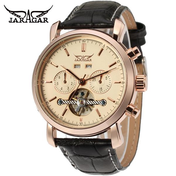 wristwatches jaragar tourbillon men's mechanical clock fashion belt multi-function calendar watch brand business reloj hombres, Slivery;brown
wristwatches jaragar tourbillon men's mechanical clock fashion belt multi-function calendar watch brand business reloj hombres, Slivery;brown