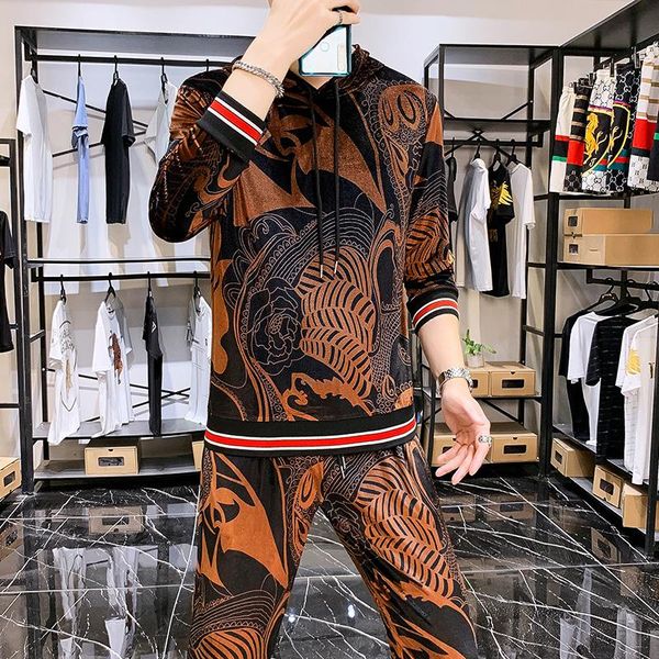 men's tracksuits men 2021 autumn 2 piece set short sleeve pants sports suit streetwear social jogger casual male clothing, Gray
men's tracksuits men 2021 autumn 2 piece set short sleeve pants sports suit streetwear social jogger casual male clothing, Gray