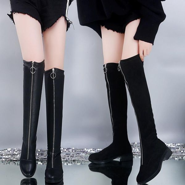 boots 2021 autumn winter women ring front zipper over knee stretch suede&pu high heels woman shoes size 35-41, Black
boots 2021 autumn winter women ring front zipper over knee stretch suede&pu high heels woman shoes size 35-41, Black