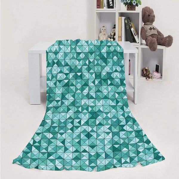 teal color triangle mosaic design,soft luxuries throw blanket microfiber soft throw 30''x40''(wxl)
teal color triangle mosaic design,soft luxuries throw blanket microfiber soft throw 30''x40''(wxl)