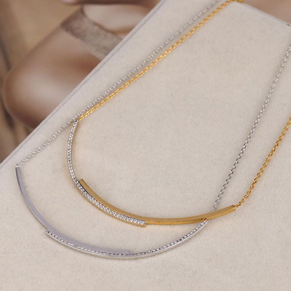 pendant necklaces women zircon curve shape chain choker gold plated necklace, Silver
pendant necklaces women zircon curve shape chain choker gold plated necklace, Silver