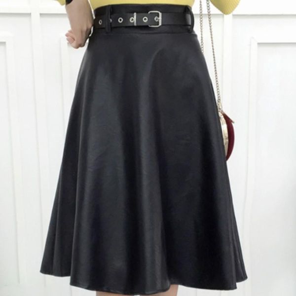 skirts korean mid-length leather skirt in autumn and winter 2021 retro large elastic waist long, Black
skirts korean mid-length leather skirt in autumn and winter 2021 retro large elastic waist long, Black