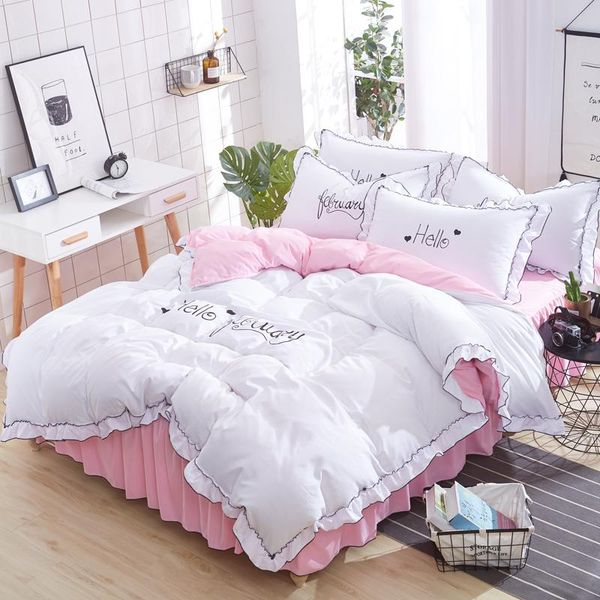 bedding sets 4pcs korean edition princess style luxury king size duvet cover set bed skirt pillowcase bedclothes
bedding sets 4pcs korean edition princess style luxury king size duvet cover set bed skirt pillowcase bedclothes