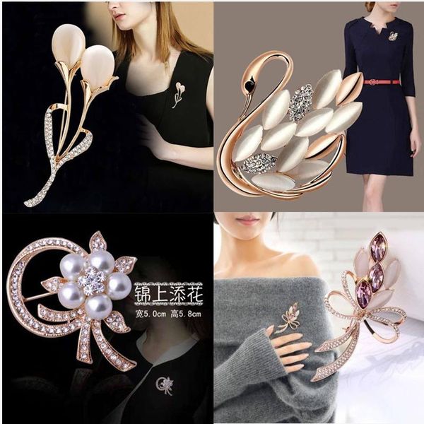 pins, brooches simple fashion pearl rhinestone flower brooch women's jewelry wedding accessories dress coat, Gray
pins, brooches simple fashion pearl rhinestone flower brooch women's jewelry wedding accessories dress coat, Gray