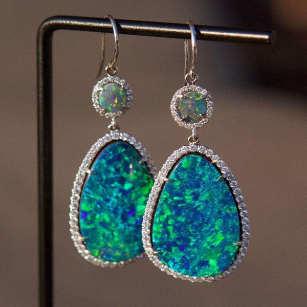 dangle & chandelier luxury geometric blue opal earrings bling iced out rhinestone crystal zircon for women party jewelry, Silver
dangle & chandelier luxury geometric blue opal earrings bling iced out rhinestone crystal zircon for women party jewelry, Silver