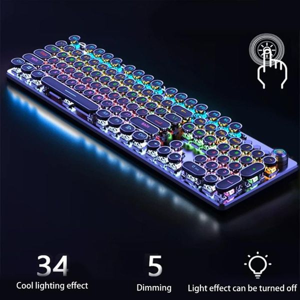 mechanical gaming keyboard with true rgb backlit collapsible wrist rest 104-key blue switch retro round keycap t84c keyboards
mechanical gaming keyboard with true rgb backlit collapsible wrist rest 104-key blue switch retro round keycap t84c keyboards