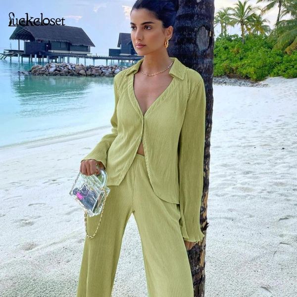 women's two piece pants summer single breasted women suit flare sleeve blouse shirt high waist set fashion streetwear loose, White
women's two piece pants summer single breasted women suit flare sleeve blouse shirt high waist set fashion streetwear loose, White