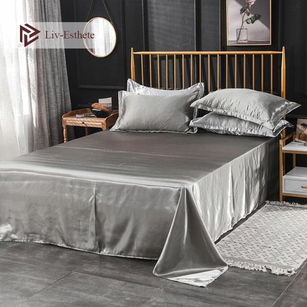 sheets & sets liv-esthete 2021 wholesale luxury 100% satin silk gray 1pcs flat sheet silky queen king bed for women men
sheets & sets liv-esthete 2021 wholesale luxury 100% satin silk gray 1pcs flat sheet silky queen king bed for women men