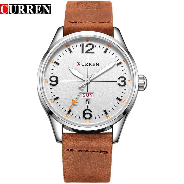 wristwatches relojes para hombre curren fashion men watches watch brown leather strap wristwatch for quartz male clock, Slivery;brown
wristwatches relojes para hombre curren fashion men watches watch brown leather strap wristwatch for quartz male clock, Slivery;brown