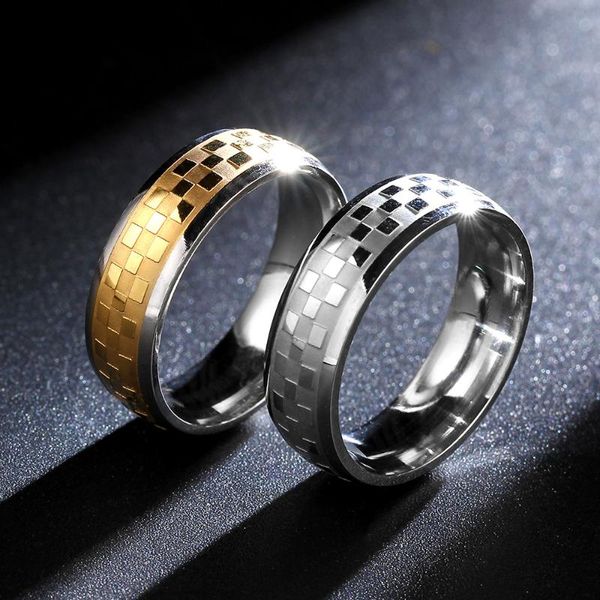 wedding rings fashion classic 6mm stainless steel gold/silver plated geometry lattice design couple jewelry lover's gifts, Slivery;golden
wedding rings fashion classic 6mm stainless steel gold/silver plated geometry lattice design couple jewelry lover's gifts, Slivery;golden