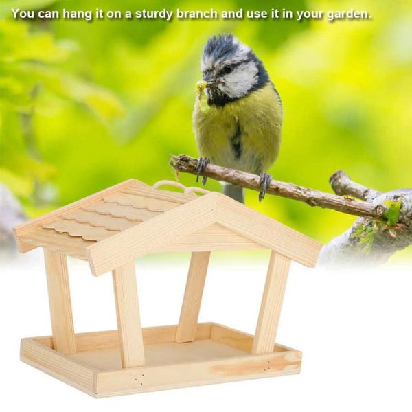solid wooden bird house cages small outdoor garden nesting box pet supplies decoration