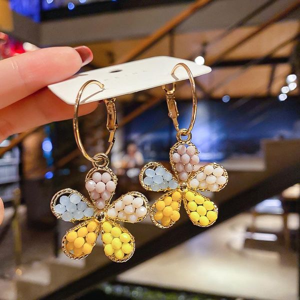 dangle & chandelier colored flower design earring for women elegant korean floral unique beaded sweet earrings 2021 accessories, Silver
dangle & chandelier colored flower design earring for women elegant korean floral unique beaded sweet earrings 2021 accessories, Silver
